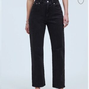 Madewell Curvy ’90s Straight Jeans – Black (Size 30)